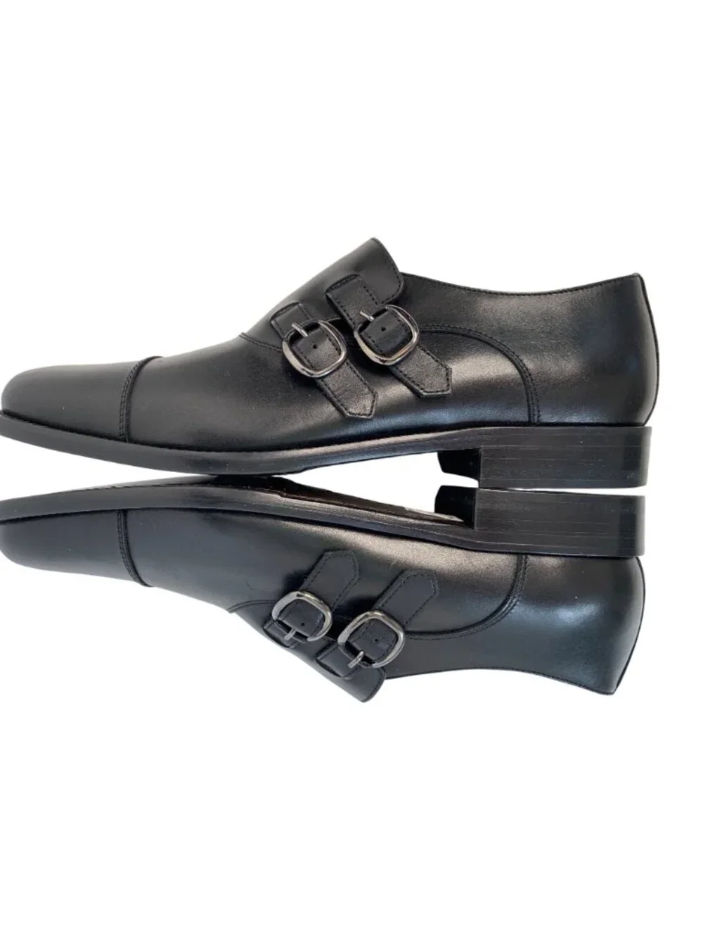 NWT Marchez Vous by Christophe Leather Mens Monk Strap Dress Shoes Size 9 Italy